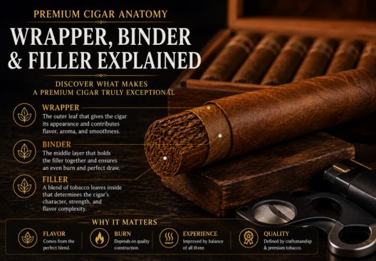 Premium Cigar Anatomy Explained | Wrapper, Binder & Filler
